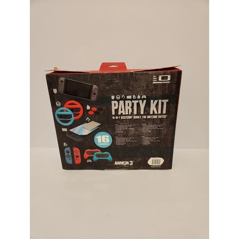 Armor3 Party Kit for Nintendo Switch. New In Box.. (Damaged Box)